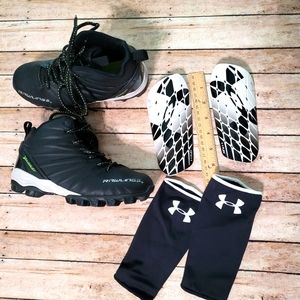 Youth Football Cleats & Chin Guards